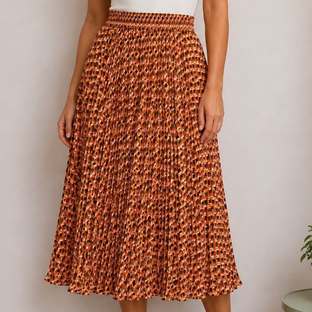 Live 4 Truth Medium Geometric Pleated Wide Leg Pants Retro 70s 80s Palazzo Boho